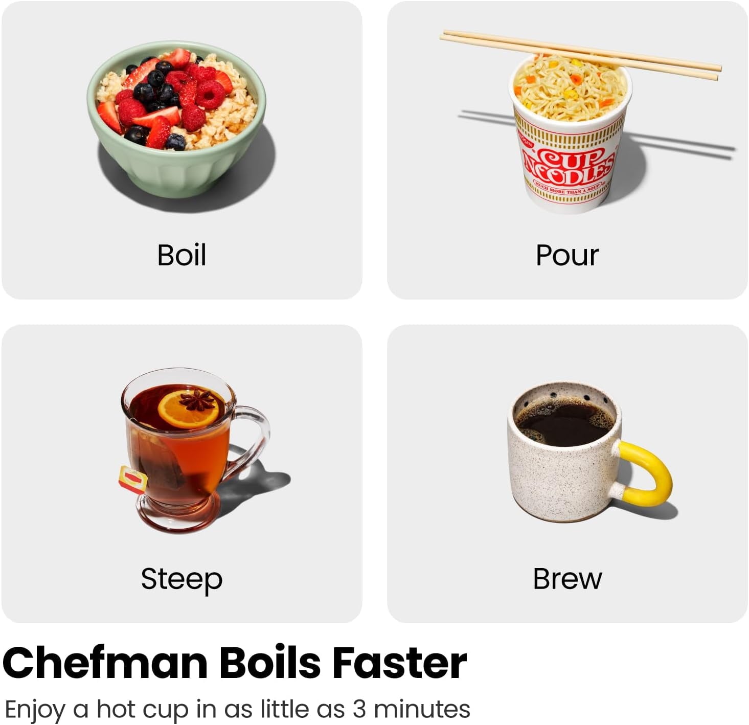 Chefman Rapid Boil 1.2L Electric Tea Kettle w/ Tea Infuser and Removable Lid - Stainless Steel, New